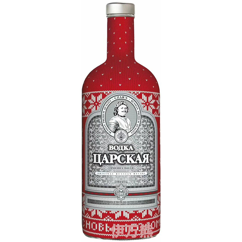 Original Bottle Imported Russian Red Gold Sand Royals Vodka Christmas New Year Reveled in Red 1 Liter Dress