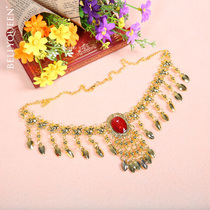  Daily special belly dance necklace Indian dance set jewelry Special new neck accessories Big diamond necklace