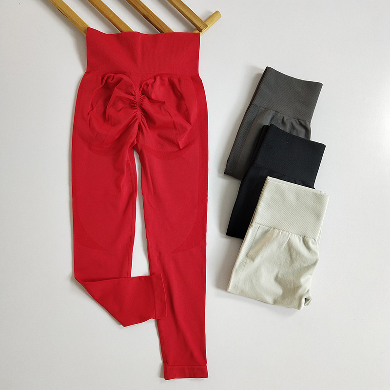 Леггинсы, быстросохнущие дышащие штаны, эластичное спортивное белье для коррекции формы бедер для тренировок для спортзала, высокая талия, в обтяжку 