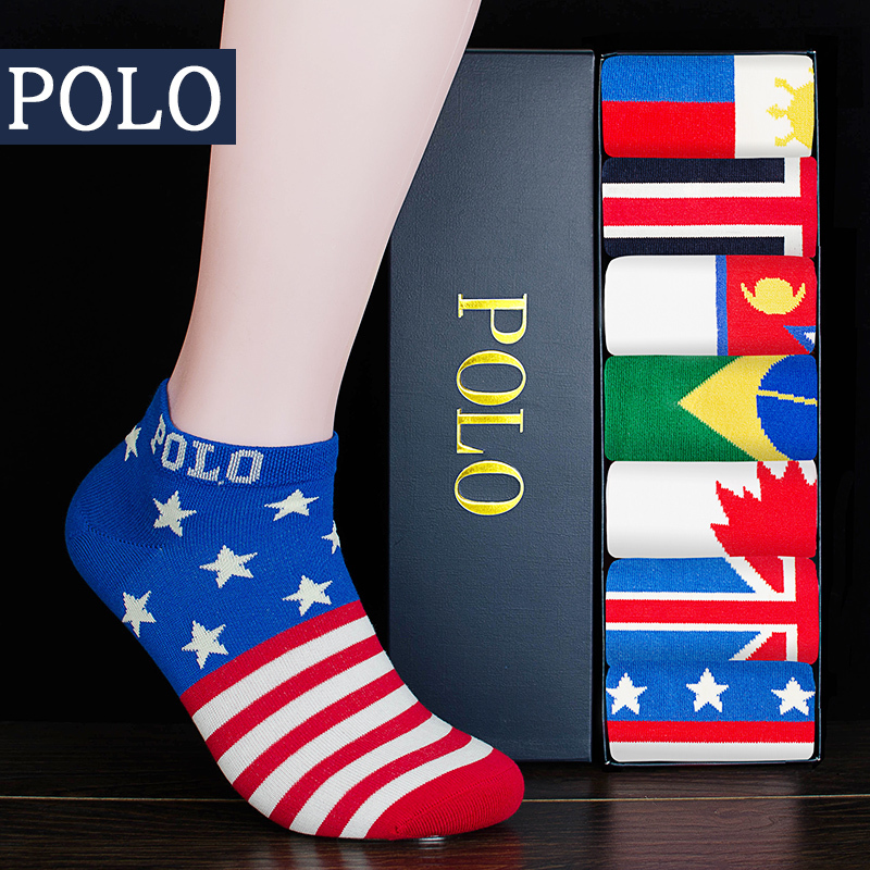 Polo Men's Socks Teenage Boys Summer Men's Socks Summer Men's Cotton Socks Men's Pure Cotton Polo Anti-Odor
