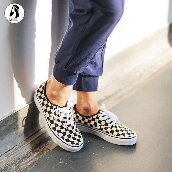 Miss Jin VANS Genuine Neutral Checkerboard AUT Men's and Women's Shoes Board Shoes Casual Canvas Shoes VN-0W4NDI0