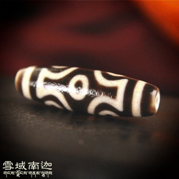 Tibet Oily Old Mine-Natural genuine slurries full of cinnabar to pure boutique six-eyed old dzi beads