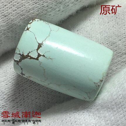 Original Mine Green Pine Stone Barrel Pearl 1 75 * 1 2 cm 3 4 gr None Over Glue No Wax no Optimization