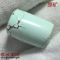 Natural raw mineral turquoise barrel beads 1 75*1 2 cm 3 4 grams No glue No wax No optimization