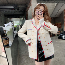 Fashion Temperament Contrast Color Little Fragrant Short Coat Women Spring and Autumn Fried Street Top 2020 New Spot