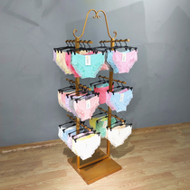 Underwear shelf display rack Double-sided multi-layer underwear rack Bra shelf Underwear store floor hanging shorts display cabinet