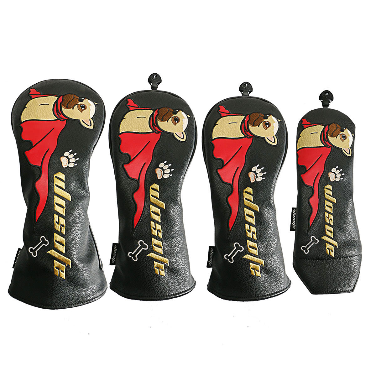 wosofe's new golf club cap No. 1 wooden rod head protective pattern of French bulldog