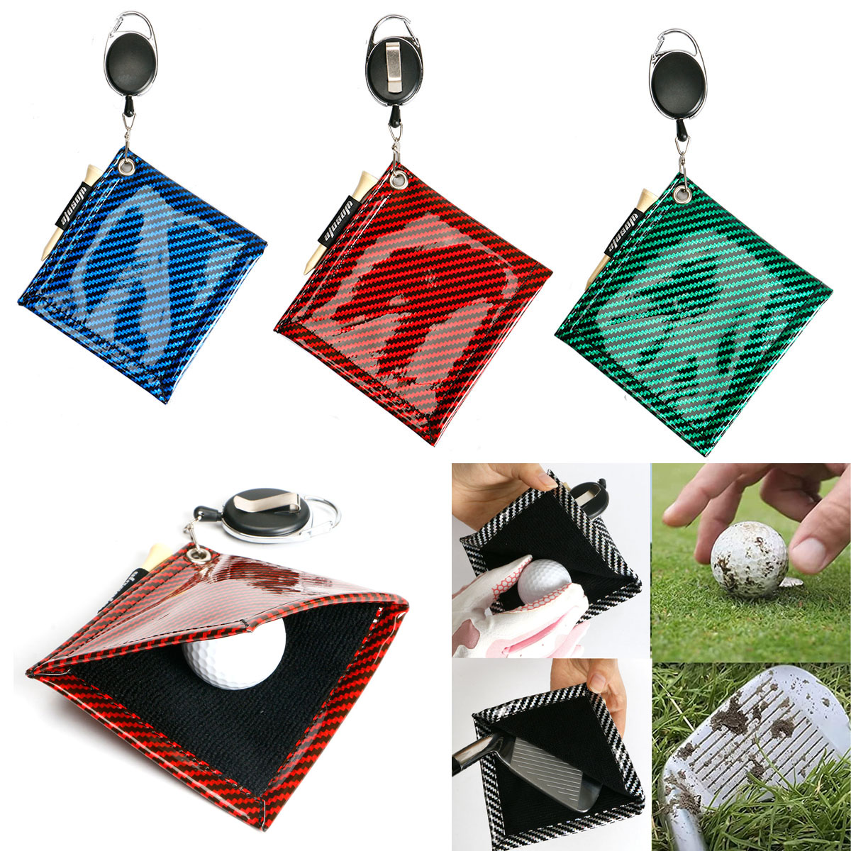 Golf rubber cloth rubber club cloth mini tissue tip tip tip scales scalable upscale PU cleaning towel