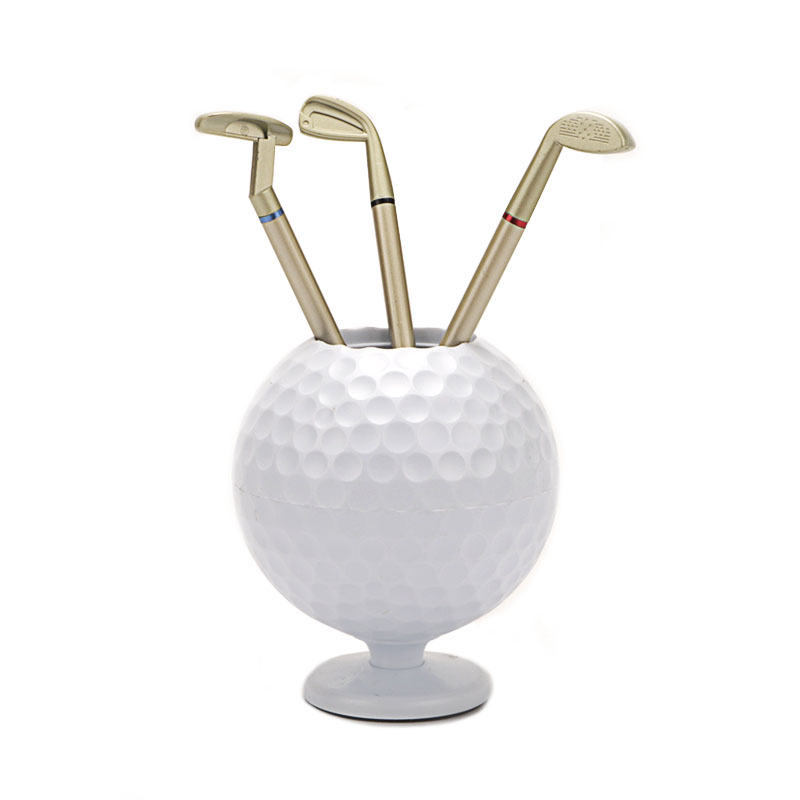 New golf-shaped pen holder mini golf ornaments office creative decoration business event gifts