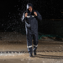 Great Uncles raincoat suit 3M Visual Li Advanced waterproof coated fabric 3M reflective strips Warning Split Raincoat