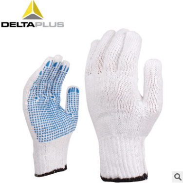 Deir Tower 208006 cotton polyester-knitted PVC anti-wear and tear-resistant and tear-resistant moving goods universal male and female point plastic gloves