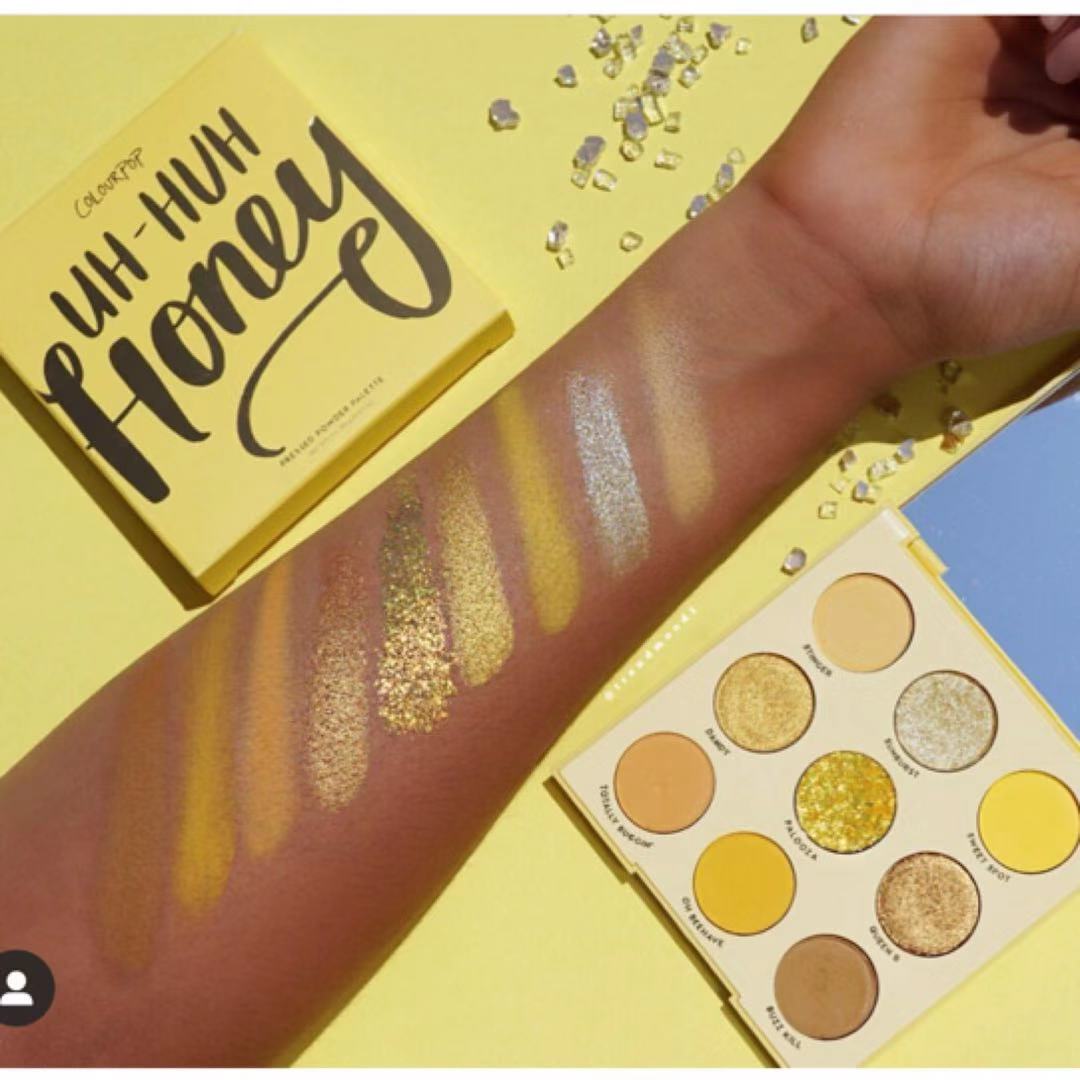 colourpop colorpop cara bubble eye shadow plate honey plate orange plate new coconut plate