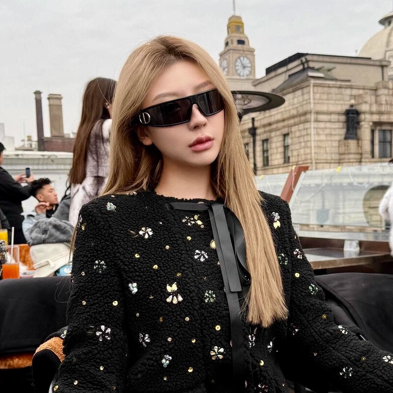Wei Xue's Same Original Quality New Sunglasses Headband Women's Cd European and American Fashion Accessible Luxury High-End Hair Accessories Sunglasses