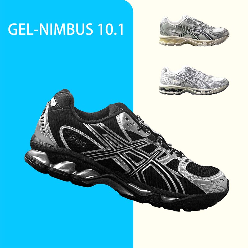 Asics Nimbus10.1 Low-Top Men's and Women's Shoes Metallic Silver Asymmetric Design Sports Shoes 1203A820 Asics Nimbus10.1 Low-Top Men's and Women's Shoes Metallic Silver Asymmetric Design Sports Shoes 1203A820