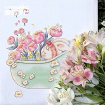 Cross-stitch French DMC embroidery thread kit 2023 new style One Grapefruit Original Welfare Kit Bathtub Rabbit