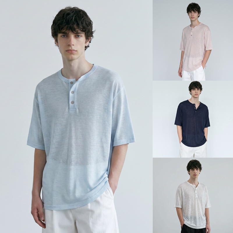 Large Wish 70% Lyocell Lightweight, Breathable Short-Sleeved T-Shirt, Soft, Loose, Cool, Vacation-Style Top Large Wish 70% Lyocell Lightweight, Breathable Short-Sleeved T-Shirt, Soft, Loose, Cool, Vacation-Style Top