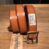 vintage cowhide belt first layer leather handmade belt American retro Ami kachi non-width 3cm