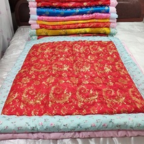 Handmade cotton Old-fashioned baby quilt brocade silk satin festive 120x150cm cotton quilt core 1 2