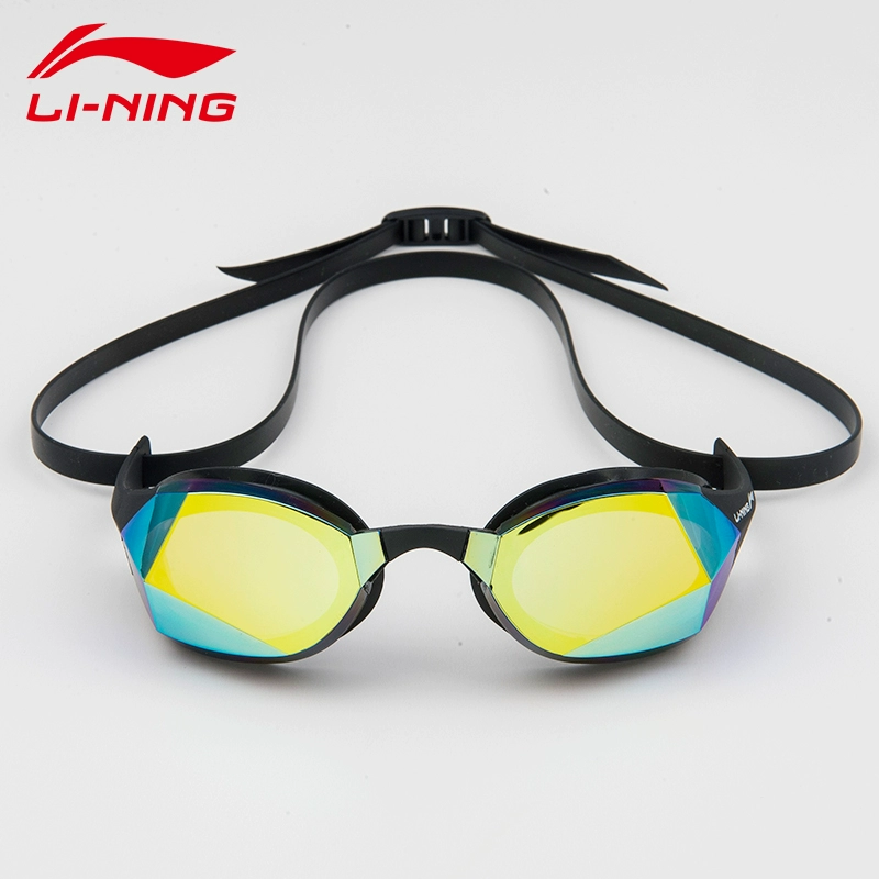 Kính bơi Li Ning nam và nữ trưởng thành chống nước HD chống sương mù chuyên nghiệp ánh sáng phẳng cận thị độ lớn khung kính bơi thiết bị - Goggles