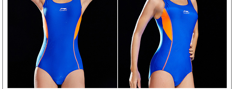 Đồ bơi nữ Li Ning chuyên nghiệp đồ bơi tam giác thể thao Xiêm quần áo tập thể dục ngực nhỏ tập hợp che bụng áo tắm mỏng - Bộ đồ bơi One Piece áo bơi liền thân dài tay