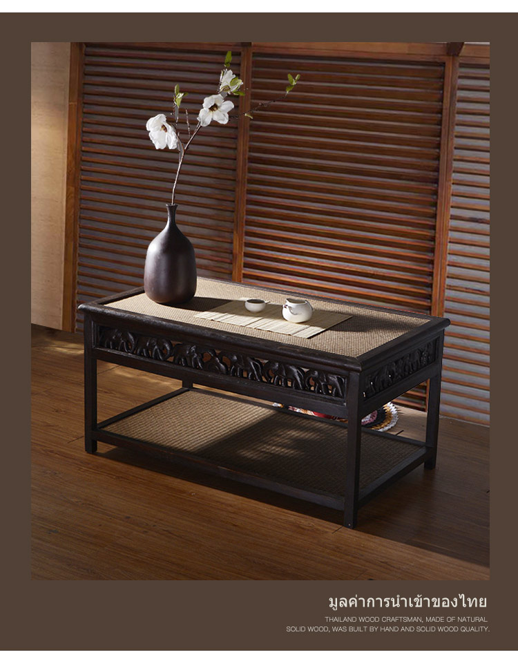 Thái Lan nhập khẩu đồ gỗ vững chắc handmade ở Đông Nam Á tre bàn cà phê retro nhà nhỏ mô hình căn hộ bàn cà phê phòng - Bàn trà bàn trà hiện đại