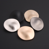 High-end irregular bumpy coat trench coat suit metal sand gold silver black cashmere coat metal buttons