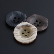 Luxury Resin Yellow Irregular Unisex Coat Trench Coat Sweater Coat Suit Button Button Pants Buttons