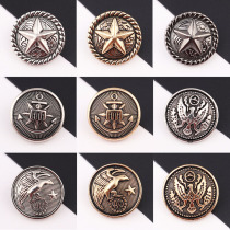 Upscale fur round retro men and women clothes big suit windsuit jacket cuffs Western pants metal button buttons