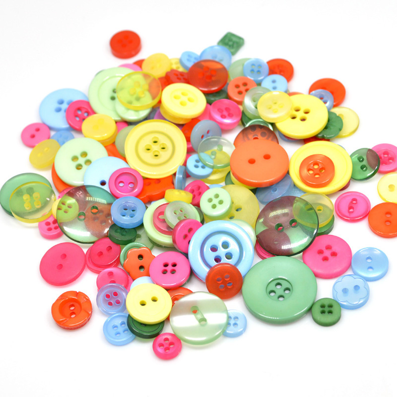 Color button Painting DIY material bag Candy Color Child Button hand button Bag Decorative Buttons MIX COLOR M2