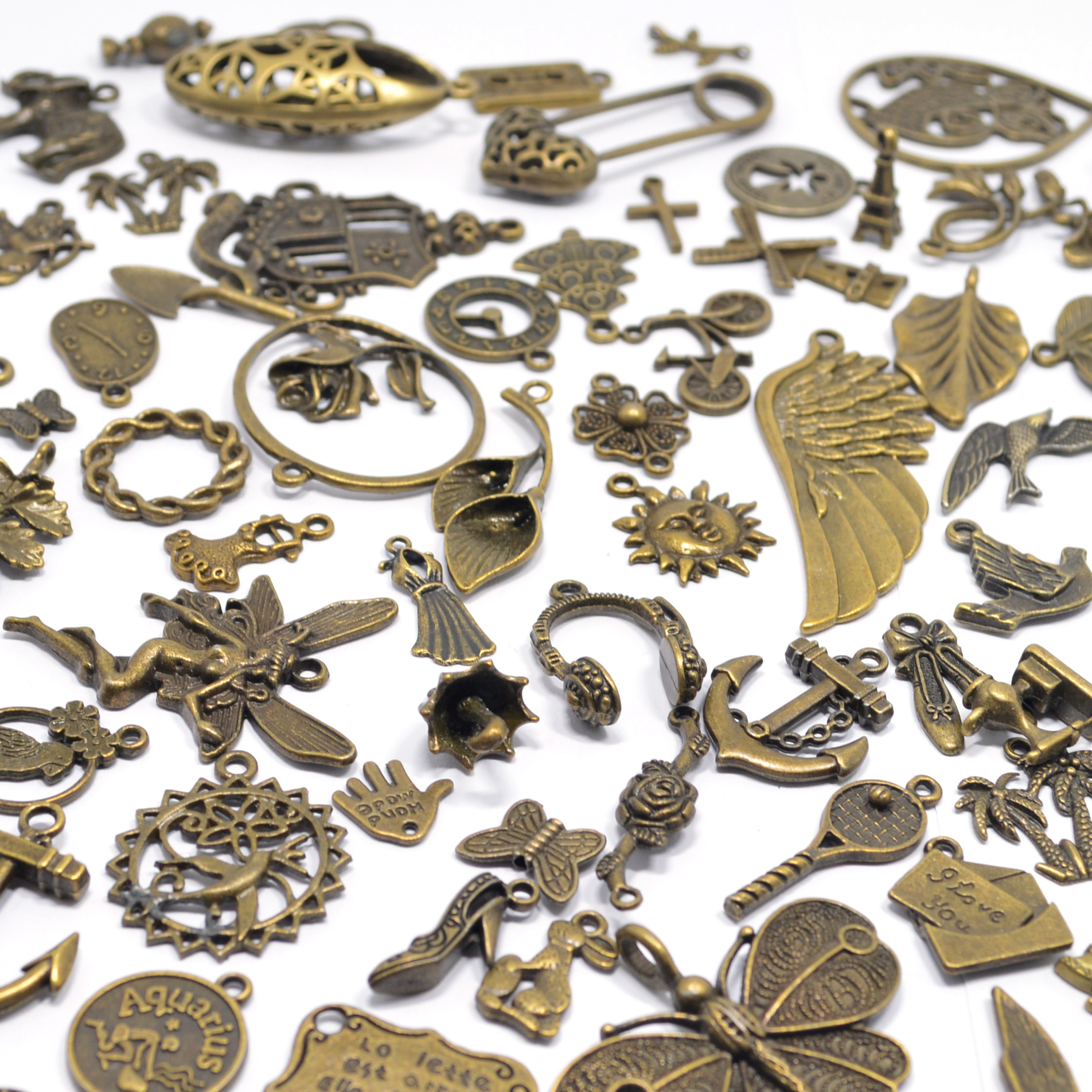 Random Mix 50 gr DIY Guqing Zinc Alloy Accessory Accessories Small Pendant Pendant Zinc Alloy Pendant 7-60mm