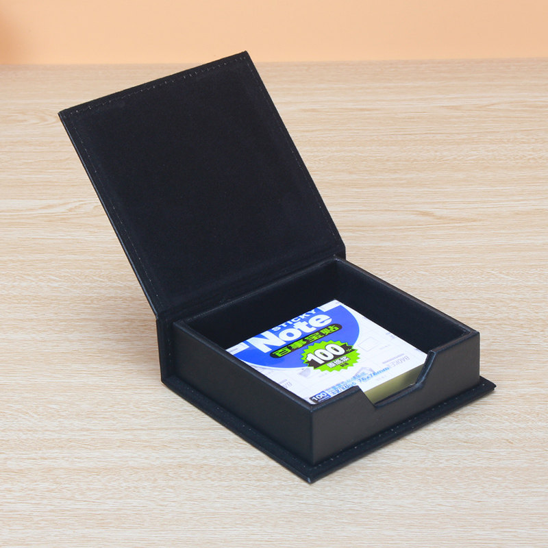 Leather Office Supplies Small Convenience Stickbox Convenient Stickup With Lid Paper Box Small Containing Box Name Sheet Box Poop Box