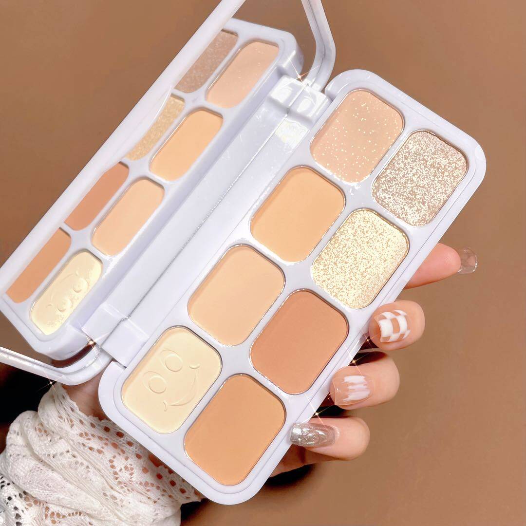 New INSFANY 8 color fantasy shadow of pearl concealed lock color stereoscopic natural makeup shadow brightens skin color