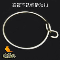 Parrot anklet accessories bird chain movable chain key chain spring fastening button high grade stainless steel fixed ring trumpet