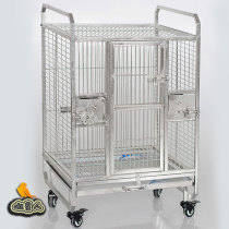 Stainless steel bird cage large parrot cage breeding cage sunflower flower Amazon gray parrot square group Cage