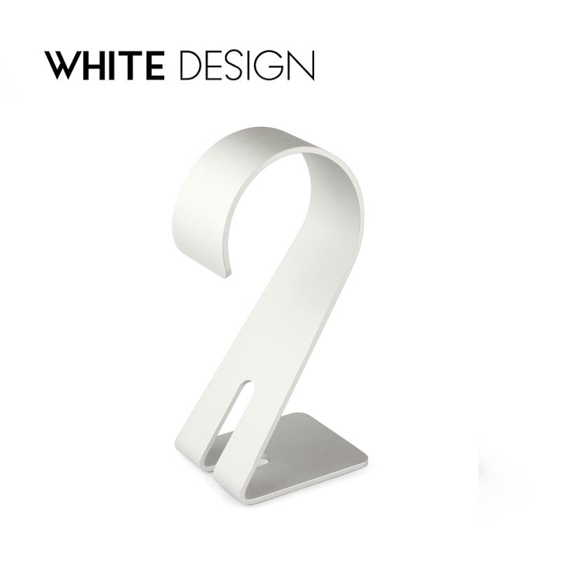 White Design Aluminum Alloy Headphone Stand No2 Desktop Office Entertainment Accessories Creative Simple Design