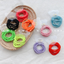 Childrens basic candy color glossy hair circle simple does not hurt hair High elastic baby hair rope Student solid color rubber band