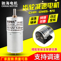 Chihai factory direct diameter 25 GM25 370 DC gear motor motor metal gear can be positive and negative