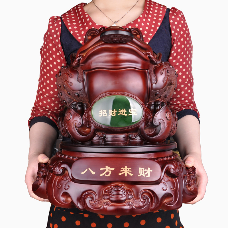 Cash-in-the-money toad with three foot toads The golden cicada shop Eight to come to the financial office to decorate the cashier's counter to open the gift