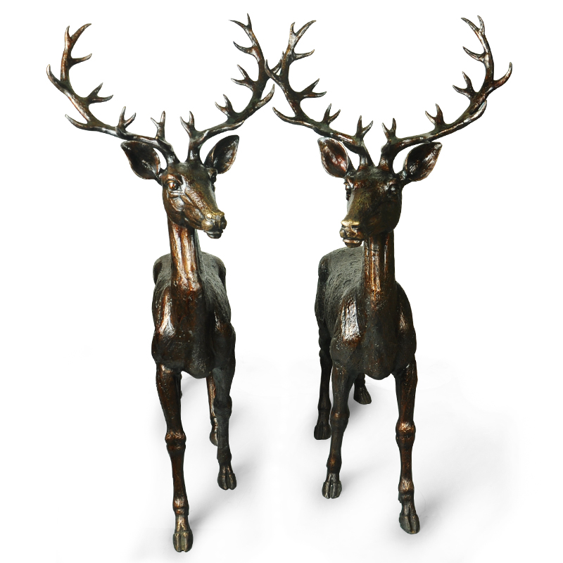 Plum Blossom Deer Ground Pure Copper Deer Pendulum opening Gift Home Decoration Copper Craft Gift Hem Villa Living Room Book Room Hall