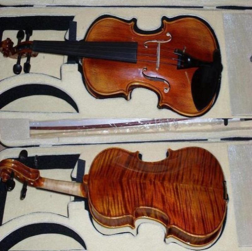 Piano friends 3 4 handmade violin natural tiger pattern cost-effective Adult children's specifications are available