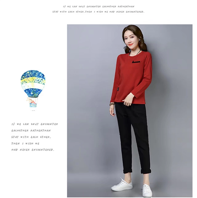 Áo thun cotton dài tay nguyên chất của phụ nữ lửng top trung niên mẹ mùa xuân 2020 áo sơ mi mỏng kiểu phương tây mới - Quần áo của mẹ