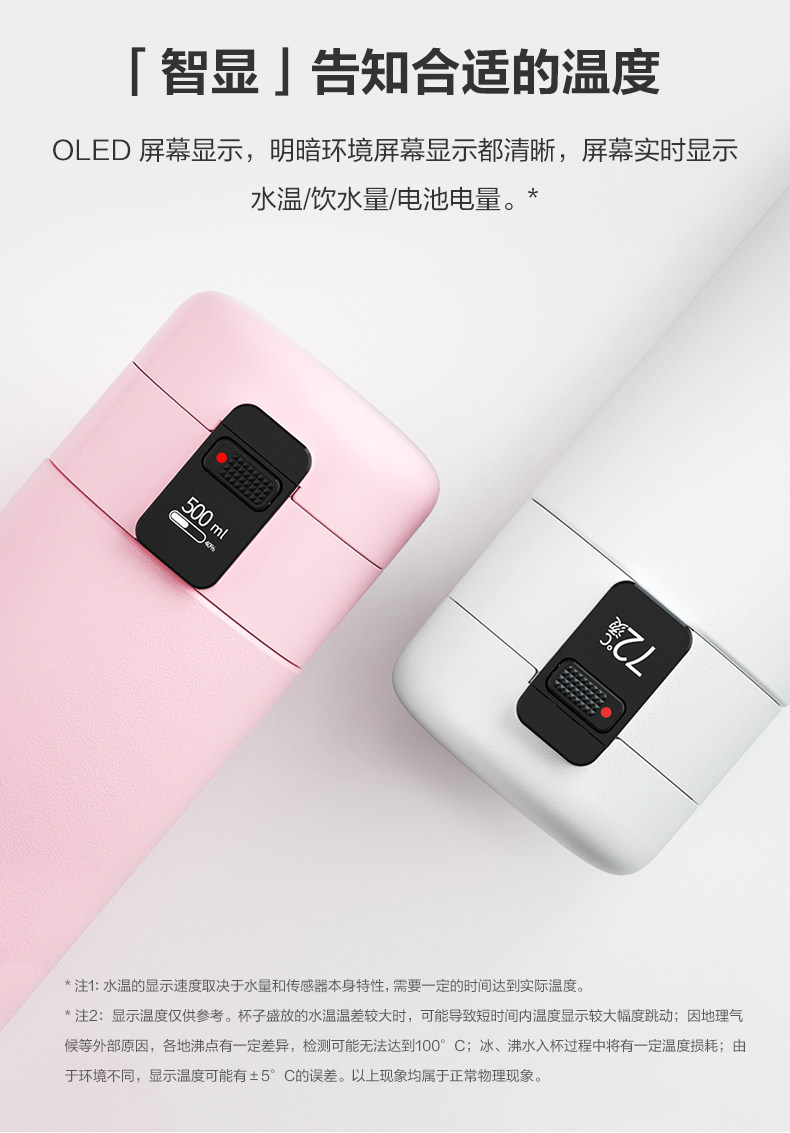 Кнопки Smart 鍗庝负鏅洪€夊搱灏旀柉鏅鸿兘淇濇俯鏉疧led鏅鸿兘灞忔樉濂崇敓楂橀鍊?50ml渚挎惡寮忓皬宸ф按鏉瓙