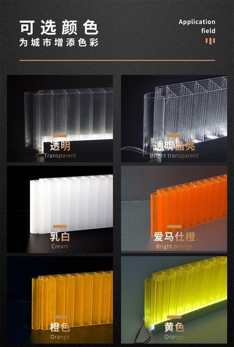 聚碳酸酯拼接板PC插接板30/40/50mm幕墙门头室内隔断板中空阳光板-阿里巴巴