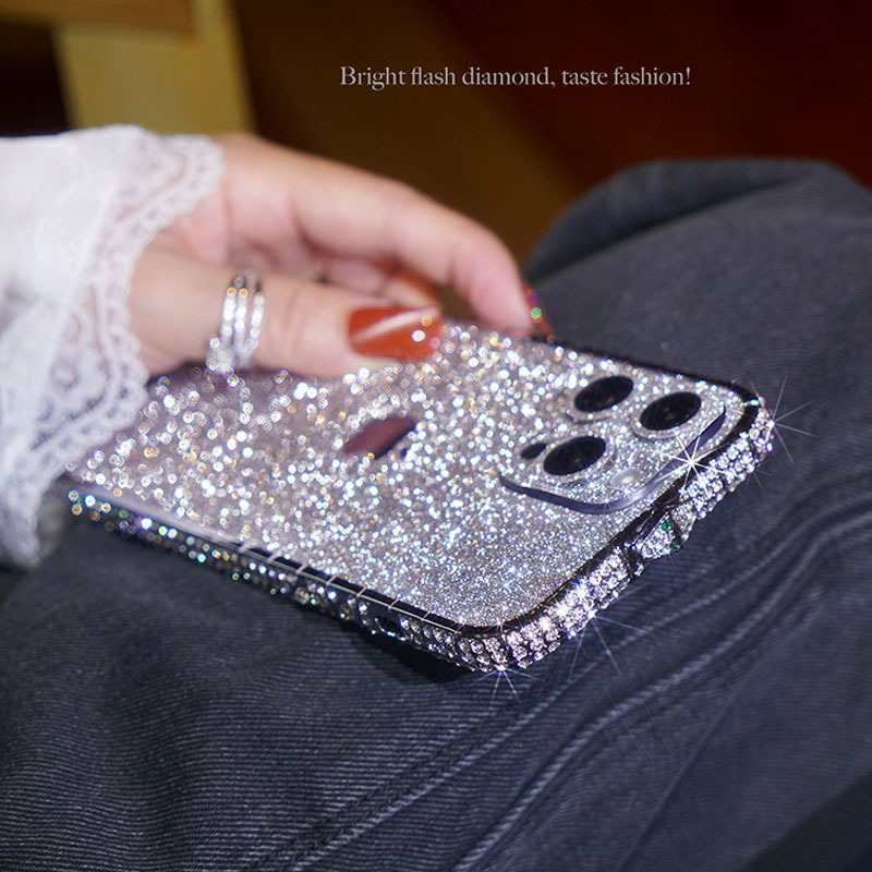 Suitable for Glitter iPhone 15 Metal Frame 16Pro Sparkling Diamond iPhone 14Pro Phone Case Plus High-End Feel 13 High-End 12 Women's New Model 11 Diamond-Encrusted Xsmax Trendy Case Xr with Diamonds Suitable for Glitter iPhone 15 Metal Frame 16Pro Sparkling Diamond iPhone 14Pro Phone Case Plus High-End Feel 13 High-End 12 Women's New Model 11 Diamond-Encrusted Xsmax Trendy Case Xr with Diamonds