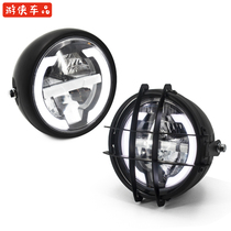 Retro motorcycle modified universal Ranger Bigfoot Monster Tenjun V coffee 7 inch round headlight LED headlights headlights