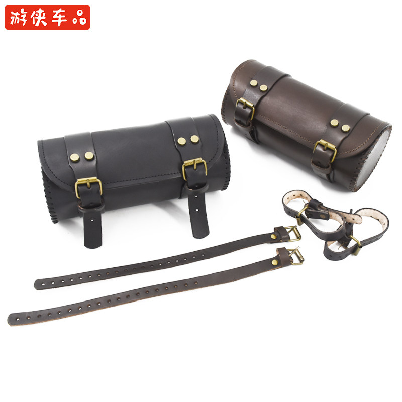 Cruise-Man GN CG stick Wang Tianjun V Café Iron Retro Locomotive Retrofit Genuine Leather Headstock Bag side Package Decorative Bag