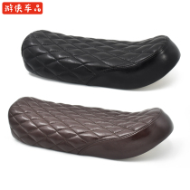 Longjia V coffee 250 modified seat cushion straight up double handmade diamond seat cushion seat bag saddle comfortable black brown leather