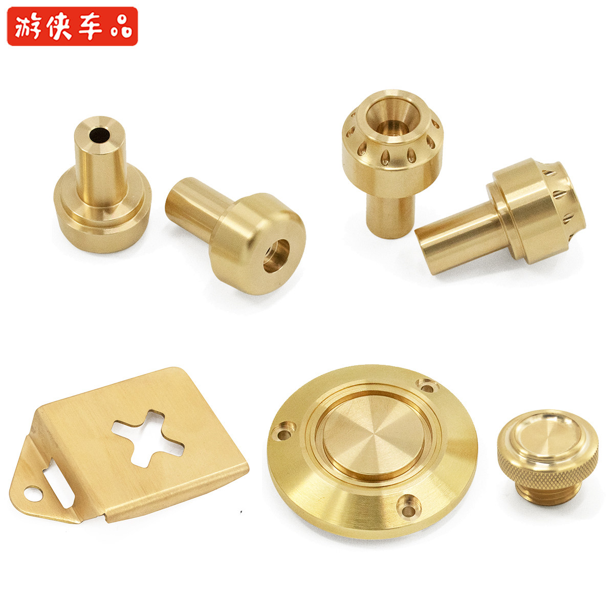 High gold GK500 special modified brass matching oil cup hood counterweight block balance block engine decorated oil screw
