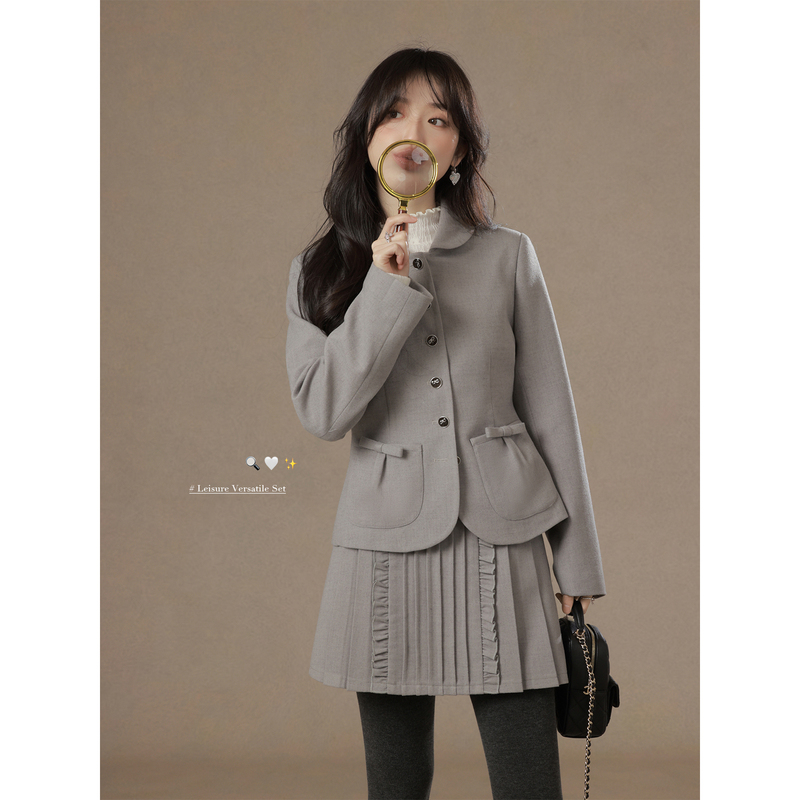 Miss Chipmunk, Ms. Orlando, Sweet and Elegant Little Suit/Pleated Lace Skirt, Ladylike Style Suit