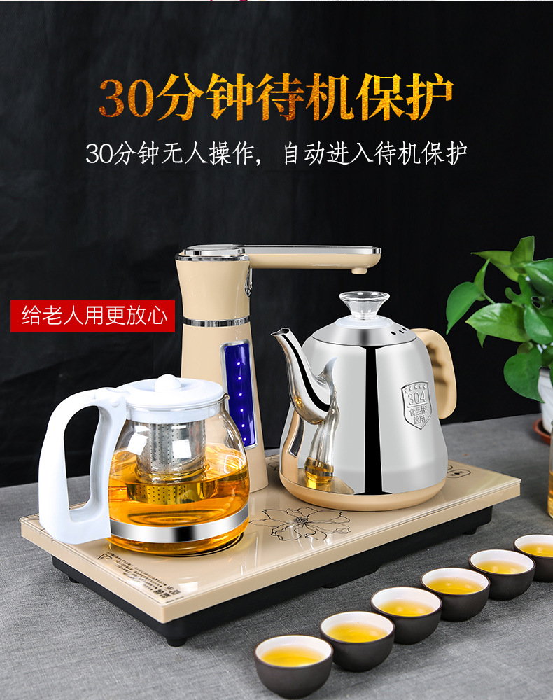 Rong Thắng máy nước nóng tự động ấm đun nước thủy tinh ấm đun nước cách nhiệt bọt hộ gia đình bơm bếp điện thông minh - ấm đun nước điện máy đun nước siêu tốc
